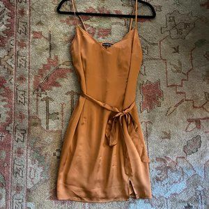 Abercrombie and Fitch Rust Orange Satin Minidress